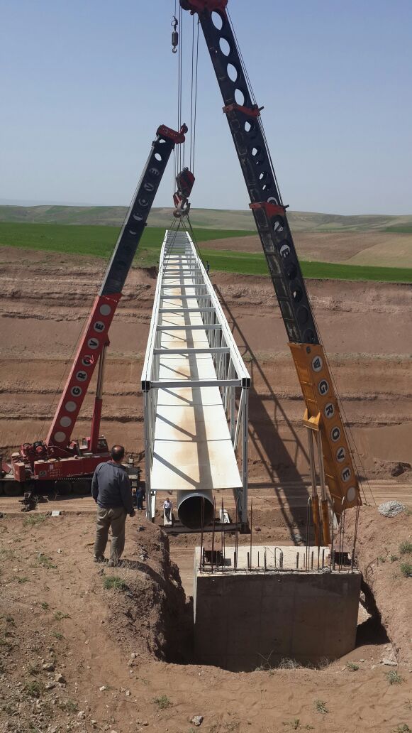 طراحی،ساخت،تولید و نصب سازه خرپایی به دهانه 60 متری
